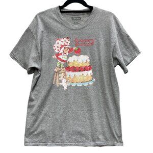 Strawberry Shortcake Little Baker T-Shirt, Men's Sz Medium, Gray w Retro Graphic